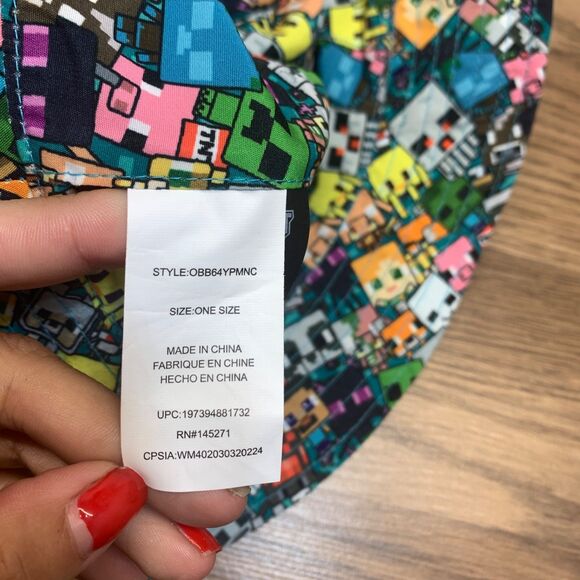 Minecraft Bucket Hat Lime Green Youth Size One Size 2024 Mojang AB Microsoft - Picture 8 of 11